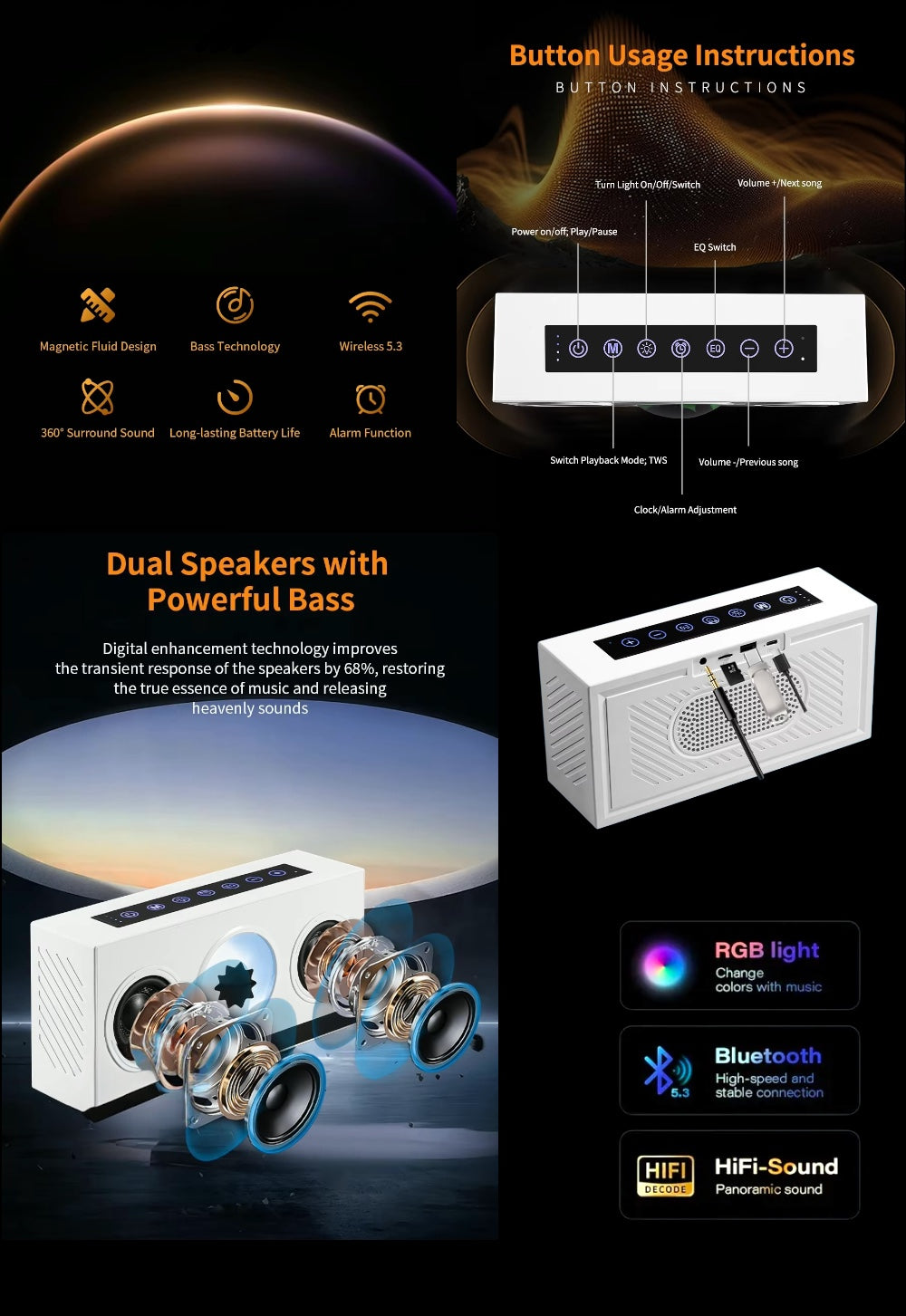 Magnetic Liquid Bluetooth Speaker